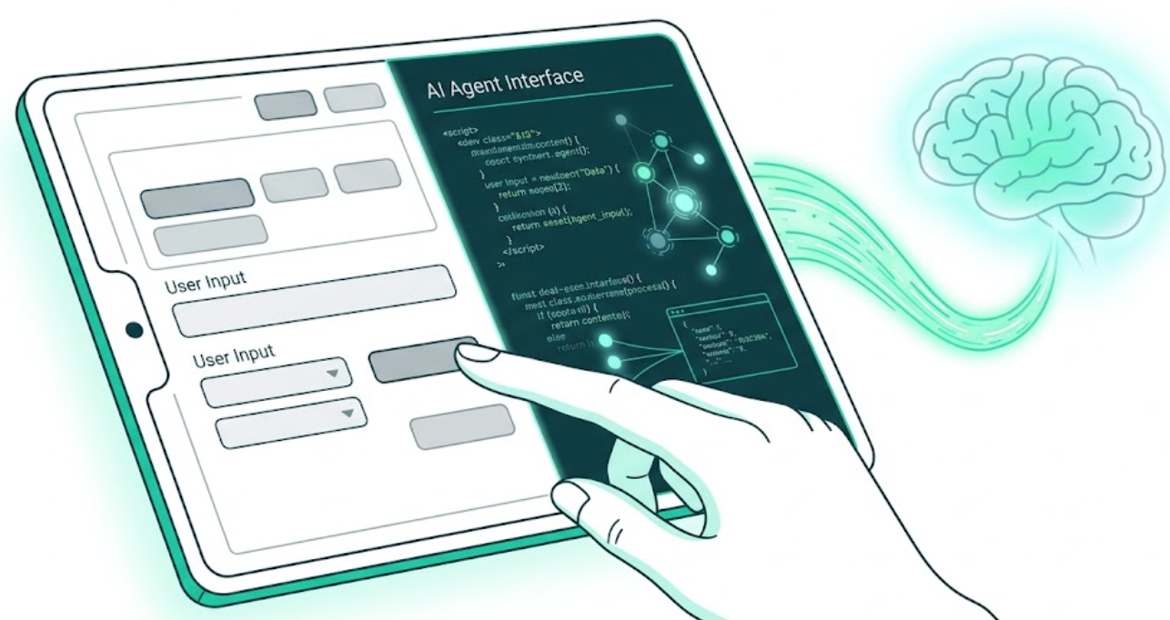 A human designing an interface for both people and AI agents